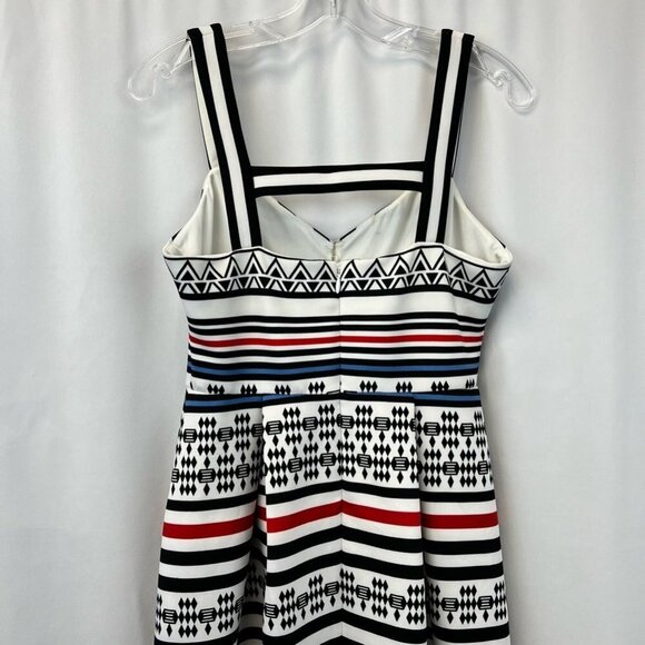 Guess Womens Sundress Multicolor Cut Out Geometric Stripe Straps Stretch 6 - Picture 7 of 12